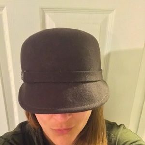 Olive Wool Brim Hat